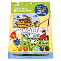 Mein erstes Malen nach Zahlen-Set - Doppel-Set: Arche Noah und Der gute Hirte