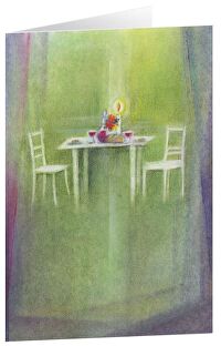 Kunstkarten \"Gedeckter Tisch\" 5 Stk.