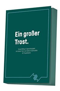Ein großer Trost - Faltkarten-Set - Sprachfähig in Sprachlosigkeit mit einem Text von Dietrich Bonhoeffer
