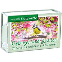 Geborgen und gehalten - Karten - 62 Karten mit Farbbildern und Bibelworten