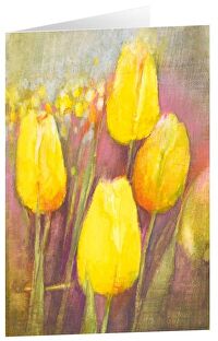 Kunstkarten \"Gelbe Tulpen\" 6 Stk.