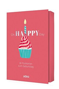 Oh Happy Day - Postkartenset - 18 Postkarten zum Geburtstag