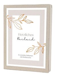 Kartenbox - Herzliches Beileid - 6 veredelte Faltkarten mit Briefkuverts