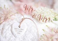Faltkarte \"Mr. & Mrs.\" - Hochzeit - Hand in Hand ein Leben lang!