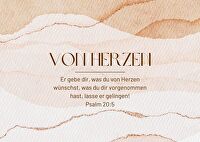 Postkarte \"Von Herzen\"