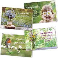 Faltkartenserie: Geburtstag, 4 Stück