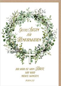 Faltkarte \"Gottes Segen zur Konfirmation\" - Psalm 23,1