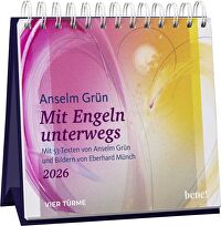 Mit Engeln unterwegs 2026 - Aufstellkalender - Mit 53 Texten von Anselm Grün und Bildern von Eberhard Münch