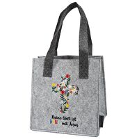 Geschenktasche \"Deine Welt ist bunt mit Jesus\" - Filz