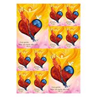 Jahreslosung 2026 - Stickerkarte 5er Set - Gott spricht: Siehe, ich mache alles neu! Offb 21,5