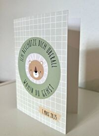 Faltkarte \"Ich beschütze dich überall\" - wohin du gehst. 1. Mose 28,15