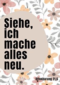 Jahreslosung 2026 - Postkarten 10er Set \"Blumen\" - Siehe, ich mache alles neu! Offenbarung 21,5