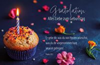 Faltkarte \"Gratulation\" - Muffin - Alles Liebe zum Geburtstag