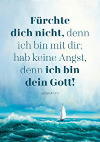 Jahreslosung 2027 - Postkarten (10er-Set) - Fürchte dich nicht, denn ich bin mit dir, hab keine Angst, denn ich bin dein Gott! Jesaja 41,10