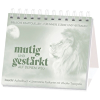 mutig und gestärkt auf deinem Weg - Aufstellbuch - Löwenstarke Postkarten mit stilvoller Typografie