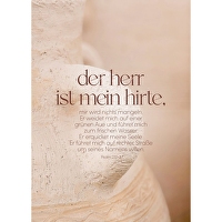 Postkarten: Der Herr ist mein Hirte, 4 Stück - Psalm 23, 1-3