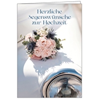 Faltkarte: Herzliche Segenswünsche zur Hochzeit
