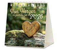Von Herzen ein glückliches Jahr 2026 - Tischkalender