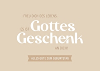 Postkarten \"Gottes Geschenk an Dich\" 12 Stk. - Freu Dich des Lebens. Es ist Gottes Geschenk an Dich! Alles Gute zum Geburtstag