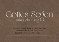 Postkarten \"Gottes Segen zum Geburtstag\" 12 Stk. - Jeremia 17,7
