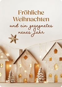 Postkarte - Fröhliche Weihnachten - und ein gesegnetes neues Jahr
