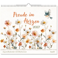 Freude im Herzen 2027 - Wandkalender - Aquarellkalender mit Bibelversen