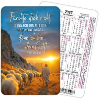 Jahreslosung 2027 - Spielkartenkalender - Fürchte dich nicht, denn ich bin mit dir; hab keine Angst, denn ich bin dein Gott! Jesaja 41,10