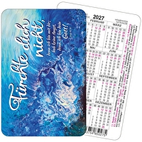 Jahreslosung 2027 - Spielkartenkalender Aquarell - Fürchte dich nicht, denn ich bin mit dir; hab keine Angst, denn ich bin dein Gott! Jesaja 41,10