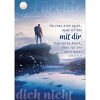 Jahreslosung 2027 - Postkarten, 12 Stk Idea Edition - Fürchte dich nicht, denn ich bin mit dir; hab keine Angst, denn ich bin dein Gott! Jesaja 41,10