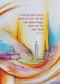 Jahreslosung 2027 - Faltkarten 10er Set - Fürchte dich nicht, denn ich bin mit dir; hab keine Angst, denn ich bin dein Gott! Jesaja 41,10
