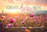 Jahreslosung 2027 - Postkarten \"Blumen\" 10er Set - Fürchte dich nicht, denn ich bin mit dir; hab keine Angst, denn ich bin dein Gott! Jesaja 41,10