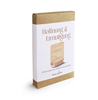 Minikarten-Box \"Hoffnung & Ermutigung\" - 30 Kärtchen mit edlem Holzaufsteller