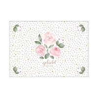 Postkarte \"Rosen\" - geliebt, Joh 3,16