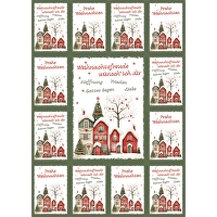 Aufkleber-Grußkarten: Weihnachtsfreude 4 Stück - wünsch´ ich dir - Hoffnung, Frieden, Gottes Segen, Liebe
