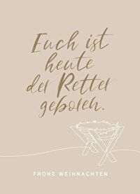 Postkarten \"Frohe Weihnachten\" 12 Stk. - Euch ist heute der Retter geboren.