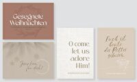 Minikarten Weihnachten - 12 Stück