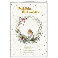 Faltkarte: Fröhliche Weihnachten - O du fröhliche, o du selige, gnadenbringende Weihnachtszeit!