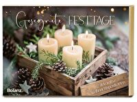 Postkartenbox \"Gesegnete Festtage\" - 12 dekorative Weihnachtspostkarten