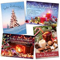 Weihnachts-Faltkarten-Serie 4 Stk. - Frohe Weihnachten