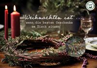 Teekarte - Weihnachten ist, wenn die besten Geschenke - am Tisch sitzen