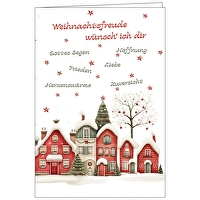 Faltkarte: Weihnachtsfreude wünsch\