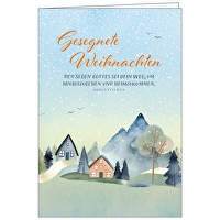 Faltkarte: Gesegnete Weihnachten - Der Segen Gottes sei dein Weg, um hinauszugehen und heimzukommen. Harald Petersen