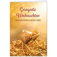Faltkarte: Gesegnete Weihnachten - und ein frohes neues Jahr