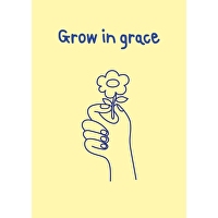 Postkarten:Grow in grace 4 Stück