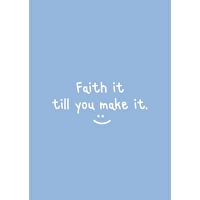 Postkarten: Faith ist till you make it. 4 Stück