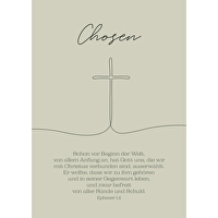 Postkarten: Chosen 4 Stück - Epheser 1,4