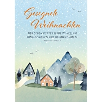Postkarten: Gesegnete Weihnachten 4 Stück