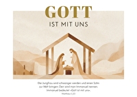 Postkarten \"Gott ist mit uns\" 12 Stück - Matthäus 1,23