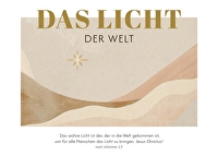 Postkarten \"Das Licht der Welt\" 12 Stück - nach Johannes 1,9