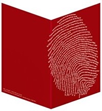 Faltkarte \"Einzigartig, rot\" - 5er Serie